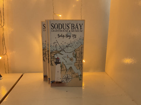 Wood Art - Sodus Bay chart with Outer Light