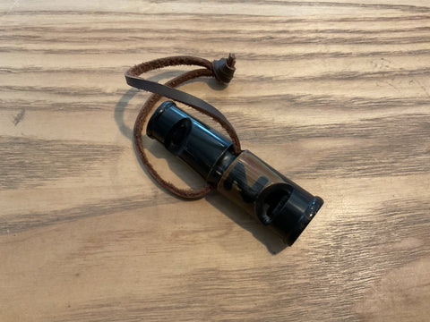 Horn Pocket Whistle with Cord