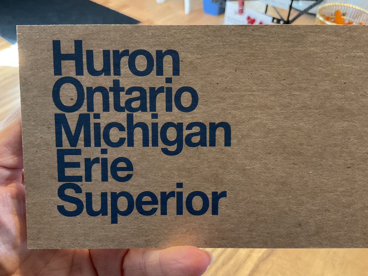 Postcard - Great Lakes (HOMES acronym spells names of the lakes)